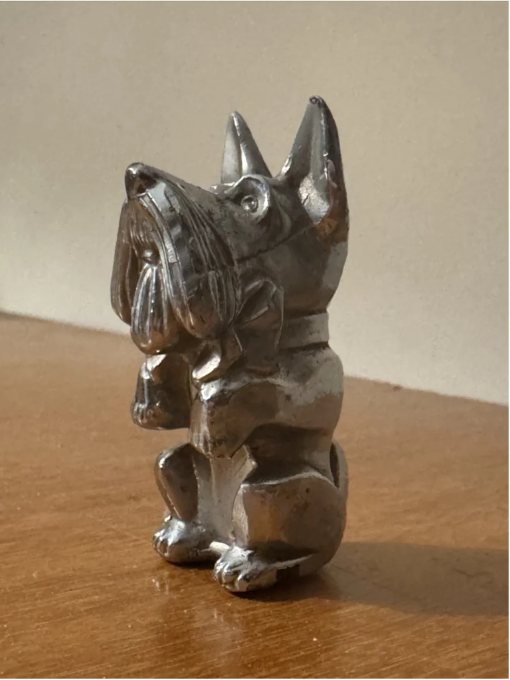 Antique Scottish Terrier Metal Figurine 2” Vintage Scottie Dog Spelter Piece